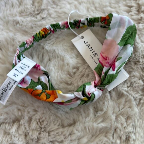 Janie & Jack Baby Tropical Flamingo Soft Headband in White Tropical Flamingo OS - Picture 3 of 4